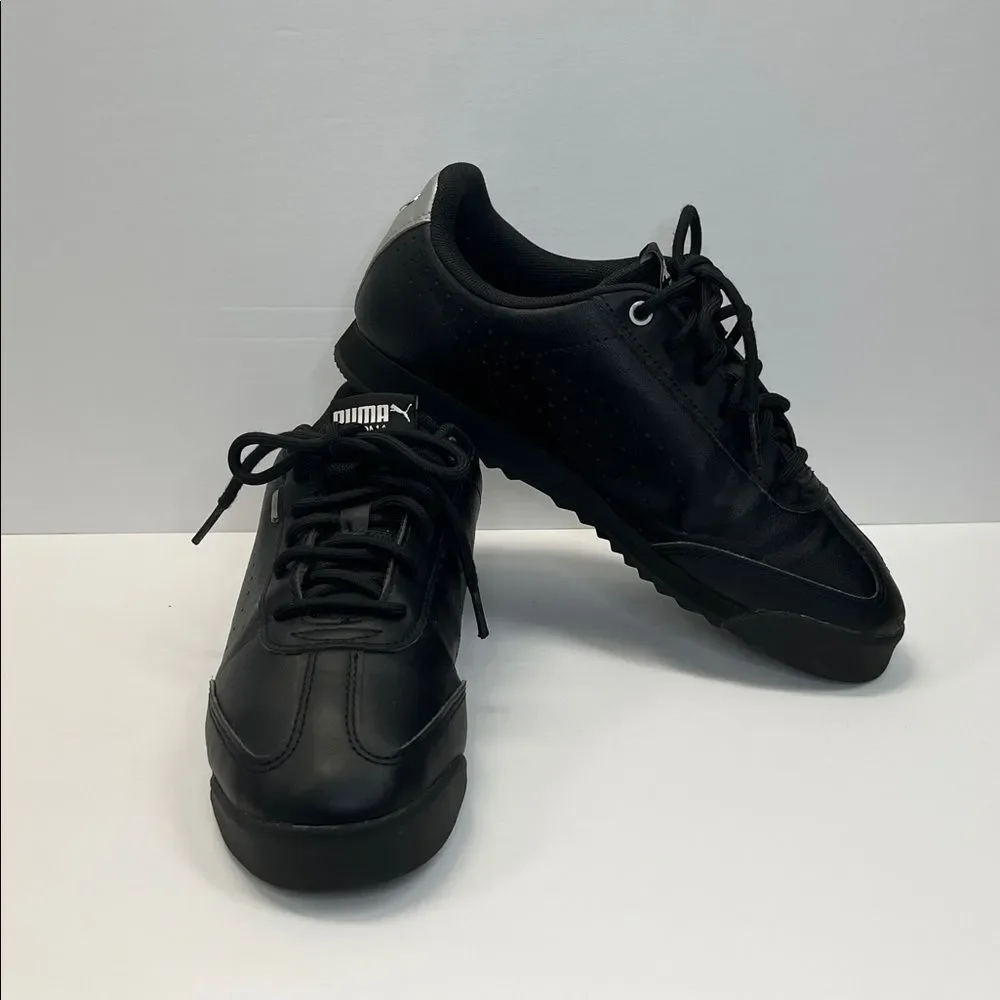 Puma MAPF1 Roma Via Perf Mercedes F1 sneaker in black with a silver accent 6.5